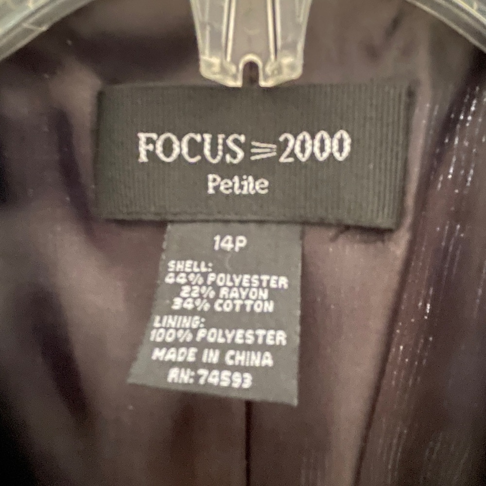 Focus 2000 Black and White Patterned Blazer - Picture 2 of 4